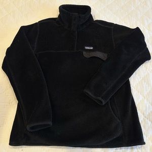 Women Patagonia Polartec Black Fleece Pullover.